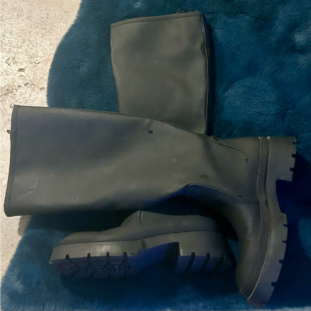 New Zara Black Knee-High Boots. .7” heel. - Picture 7 of 11
